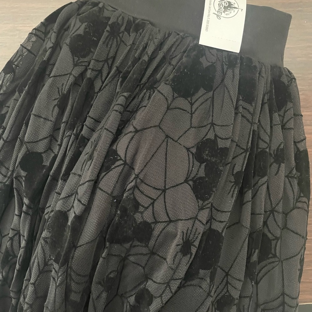 Disney Midi Skirt with Velevet Mickeys and Web Designs